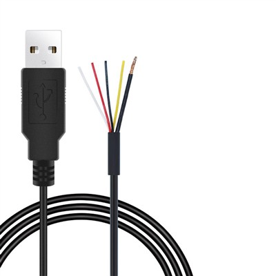 28AWG 4 WIRES USB 2. 0 Typ mužů k otevření kabelu konec s vypouštěcím drátem