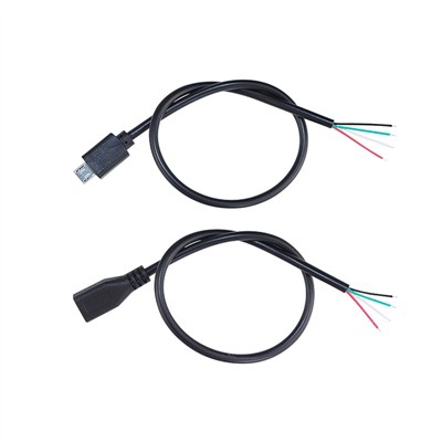 28AWG 26AWG 24AWG 5 PIN MICRO USB2. 0 Otevřete koncový kabel pro Raspberry Pi...